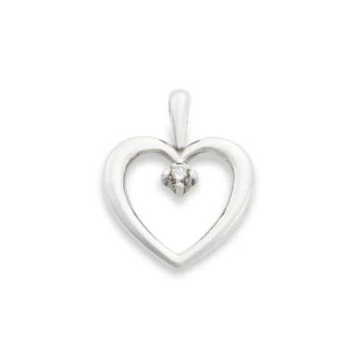 Heart With Diamond Pendant 1 Heart With Diamond Pendant