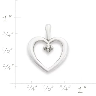 Heart With Diamond Pendant 3 Heart With Diamond Pendant - Image 3