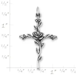 Rosebud Cross Pendant -Charmora Shop CM 2231 282140 rul