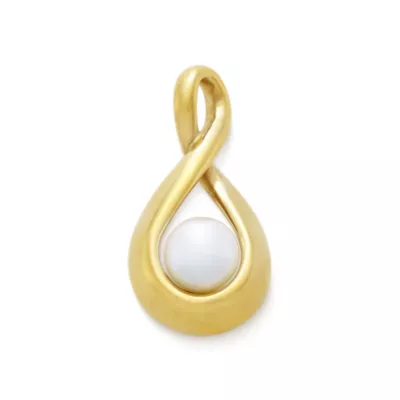 Graceful Twist Pendant With Cultured Pearl 1 Graceful Twist Pendant With Cultured Pearl