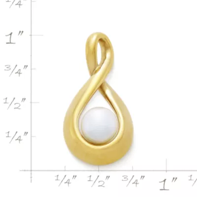 Graceful Twist Pendant With Cultured Pearl 2 Graceful Twist Pendant With Cultured Pearl - Image 2