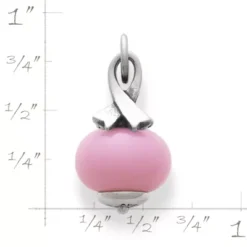 Awareness Ribbon Art Glass Charm -Charmora Shop CM 3096 394867 rul