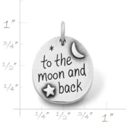 "To The Moon And Back" Charm -Charmora Shop CM 3281 675216 rul