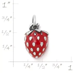 Enamel Wild Strawberry Charm -Charmora Shop CM 3340 685661 rul