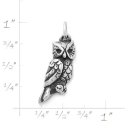 Sculpted Owl Charm -Charmora Shop CM 5557 121978 rul