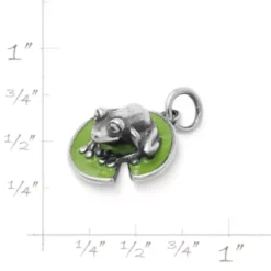 Enamel Frog On Lily Pad Charm -Charmora Shop CM 5631 875243 rul