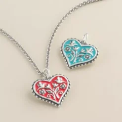 Enamel Hearts In Bloom Charm 7 Enamel Hearts In Bloom Charm -Charmora Shop CM 5789 cw