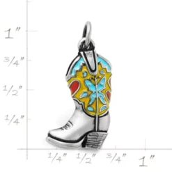 Enamel Western Boot Charm -Charmora Shop CM 5960 621758 rul