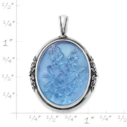 Sculpted Bluebonnet Layered Gemstone Pendant -Charmora Shop CM 5970 763615 rul