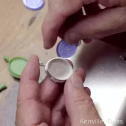 Sculpted Bluebonnet Layered Gemstone Pendant -Charmora Shop CM 5970 VID