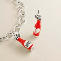 Enamel "Hot" Sauce Charm -Charmora Shop CM 6017 472203 altS