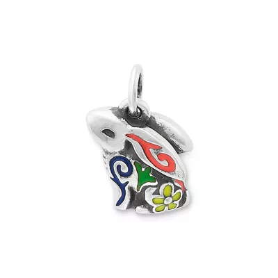 Enamel Festive Bunny Charm 1 Enamel Festive Bunny Charm