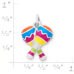 Enamel Festive Maracas Charm -Charmora Shop CM 6051 349831 rul
