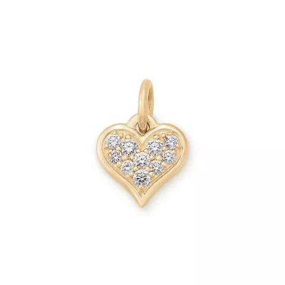 Delicate Pave Diamond Heart Pendant 1 Delicate Pave Diamond Heart Pendant