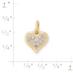 Delicate Pave Diamond Heart Pendant 10 Delicate Pave Diamond Heart Pendant -Charmora Shop CM 6060 436885 rul