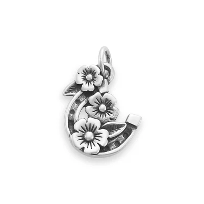 Floral Horseshoe Charm 1 Floral Horseshoe Charm