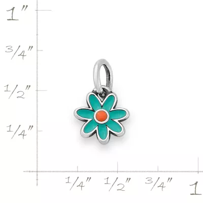 Enamel Mini Flower Charm 6 Enamel Mini Flower Charm - Image 6