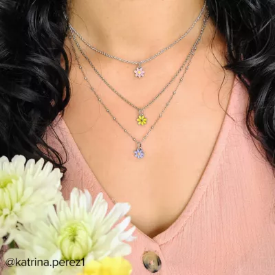 Enamel Mini Flower Charm 2 Enamel Mini Flower Charm - Image 2