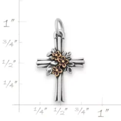 Growing In Faith Cross Charm -Charmora Shop CM 6132 446699 rul