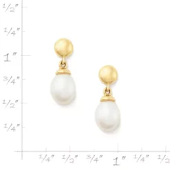 Cultured Pearl Teardrop Earrings -Charmora Shop EP 1506 882547 rul