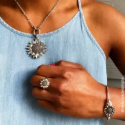 Wild Sunflower Pendant -Charmora Shop WildSunflower IGC 2